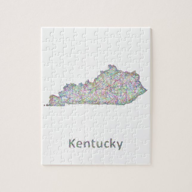 Puzzle Mapa de Kentucky (Vertical)
