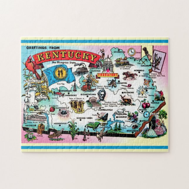 Puzzle Mapa de Kentucky (Horizontal)