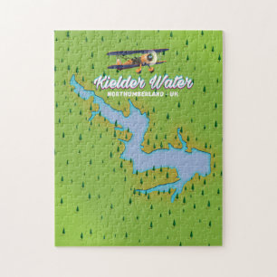 Puzzle Mapa de Kielder Water Northumberland Reino Unido