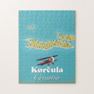 Puzzle Mapa de Korčula Croacia