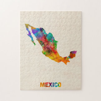 Puzzle Mapa de la acuarela de México