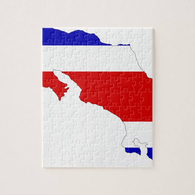 Puzzle Mapa de la bandera de Costa Rica (Vertical)