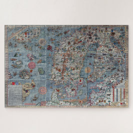 Puzzle Mapa de la Carta Marina del Viejo Mundo