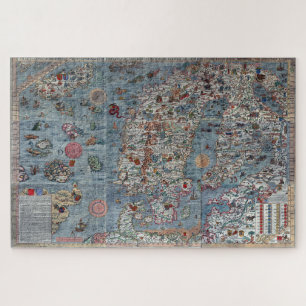 Puzzle Mapa de la Carta Marina del Viejo Mundo