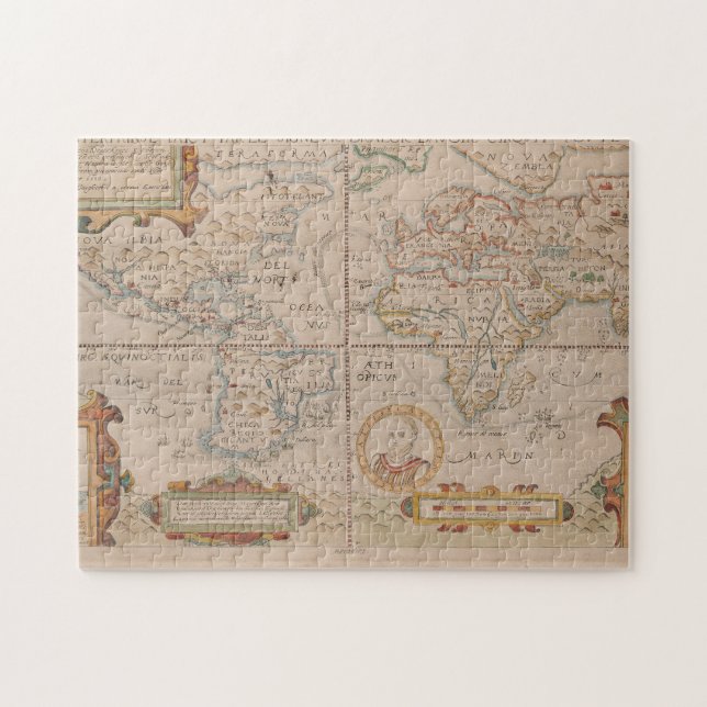 Puzzle Mapa de la circunnavegación de Drake del globo (Horizontal)
