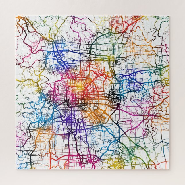 Puzzle Mapa de la ciudad de Beijing en China (Vertical)
