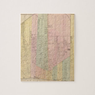 Puzzle Mapa de la ciudad de Detroit