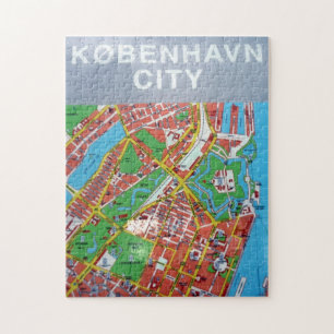 Puzzle mapa de la ciudad de København