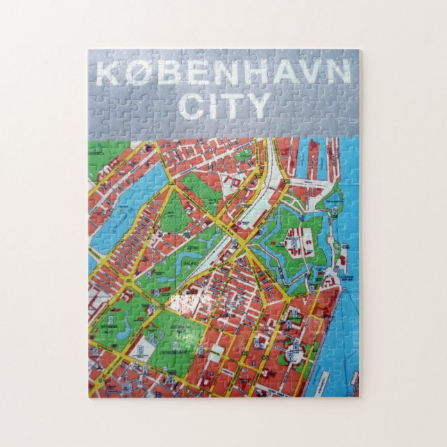 Puzzle mapa de la ciudad de københavn (Vertical)