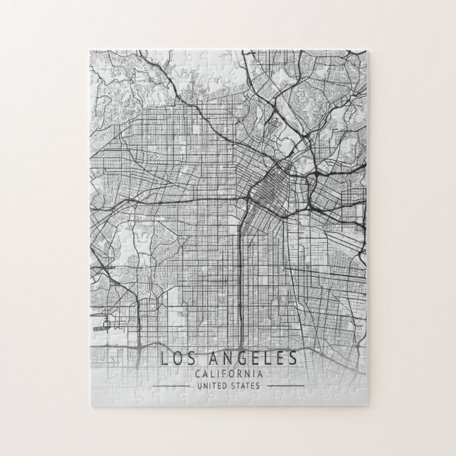 Puzzle Mapa de la ciudad de Los Ángeles (Vertical)