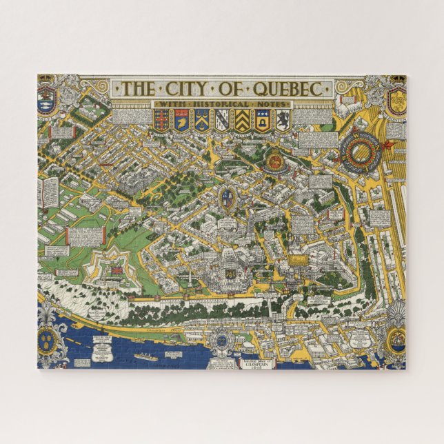 Puzzle Mapa de la ciudad de Quebec (Horizontal)