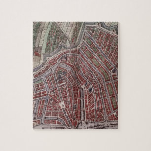 Puzzle Mapa de la ciudad de Réplica de Amsterdam 1652