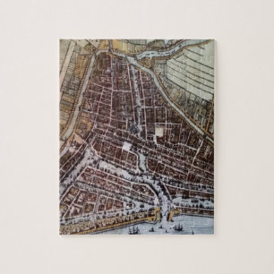 Puzzle Mapa de la ciudad de Réplica de Rotterdam 1652