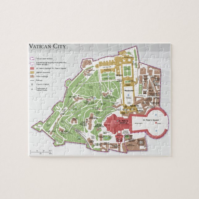 Puzzle Mapa de la Ciudad del Vaticano (Horizontal)