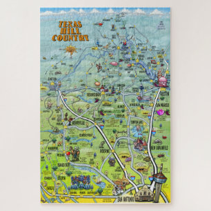 Puzzle Mapa de la diversión del país de la colina de