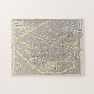 Puzzle Mapa de la época de Bruselas Bélgica (1901)