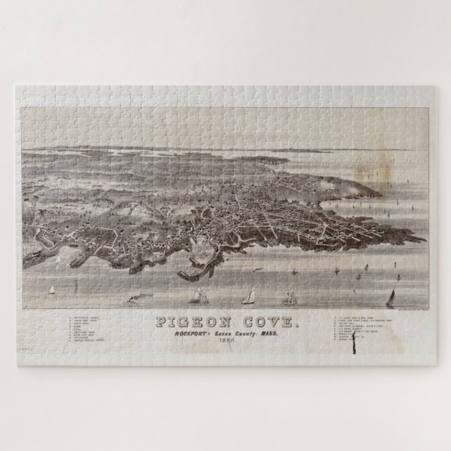 Puzzle Mapa de la época de las MAMÁES de Cove Rockport (1 (Horizontal)