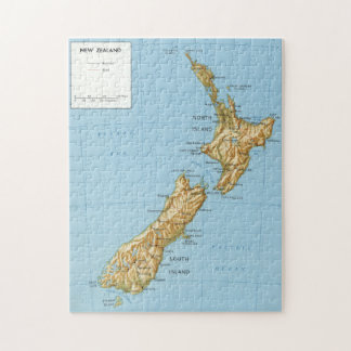 Puzzle Mapa de la época de Nueva Zelandia (1971)