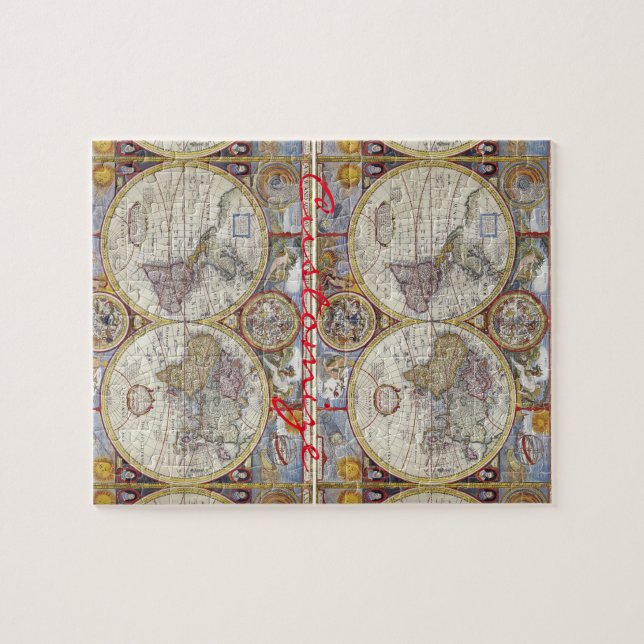 Puzzle Mapa de la época de viajero del mundo Thunder_Cove (Horizontal)