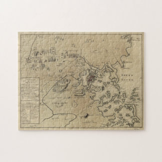 Puzzle Mapa de la guerra revolucionaria de Boston (1775)