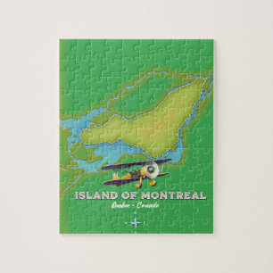Puzzle Mapa de la isla de Montreal en Canadá