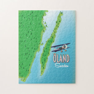 Puzzle Mapa de la isla de Öland Suecia
