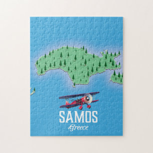 Puzzle Mapa de la isla griega de Samos