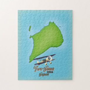 Puzzle Mapa de la isla Iwo Jima Japón