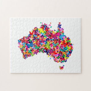 Puzzle Mapa de la mariposa de Australia