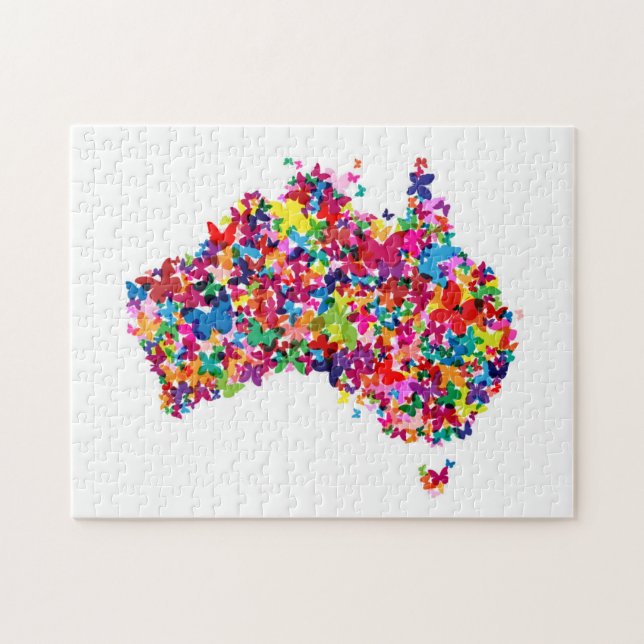 Puzzle Mapa de la mariposa de Australia (Horizontal)