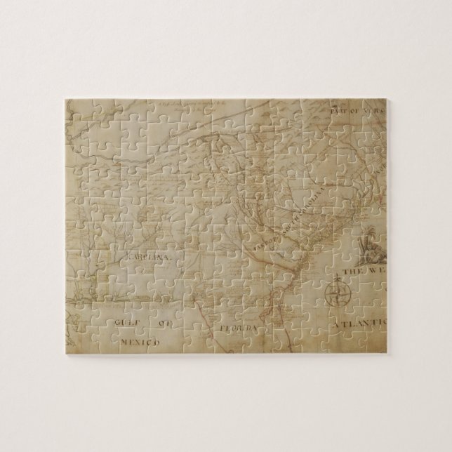 Puzzle Mapa de la parte del sudeste de Norteamérica, 172 (Horizontal)