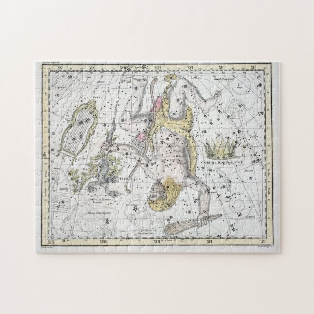 Puzzle Mapa de la placa VIII de las constelaciones (Horizontal)