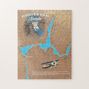 Puzzle Mapa de la presa Hoover Nevada