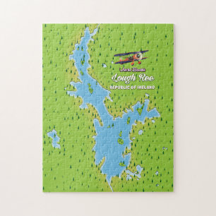 Puzzle Mapa de la República de Irlanda del Lough Ree, lag