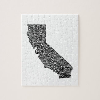 Puzzle Mapa de la tipografía de California