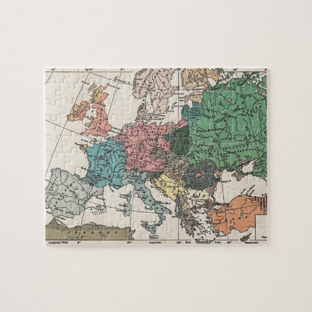 Puzzle Mapa de la vieja Europa (Horizontal)