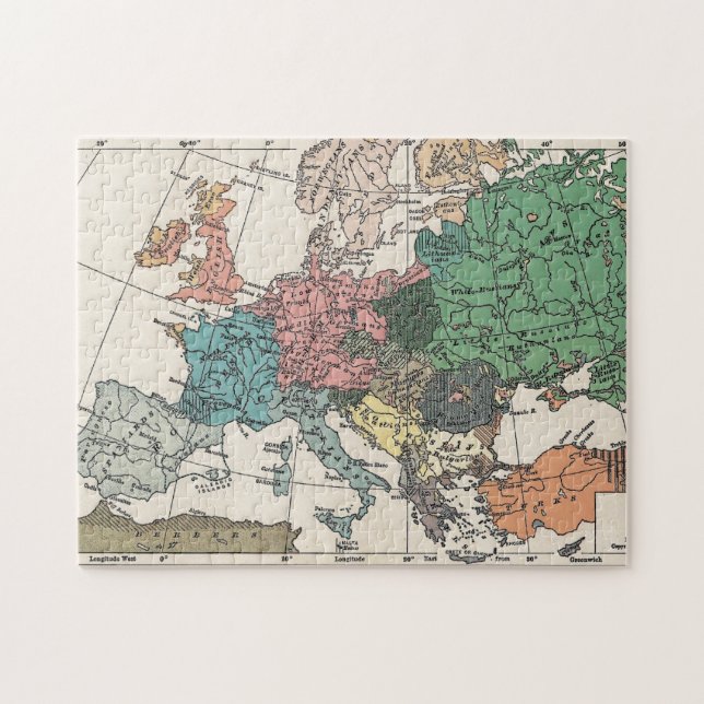 Puzzle Mapa de la vieja Europa (Horizontal)