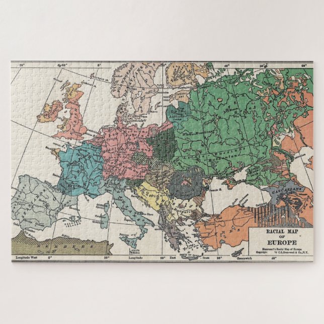 Puzzle Mapa de la vieja Europa (Horizontal)