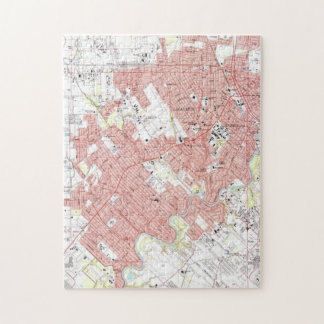 Puzzle Mapa de Lafayette Luisiana (1983)