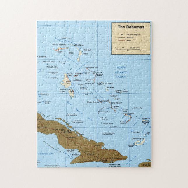 Puzzle Mapa de las Bahamas (1986) (Vertical)