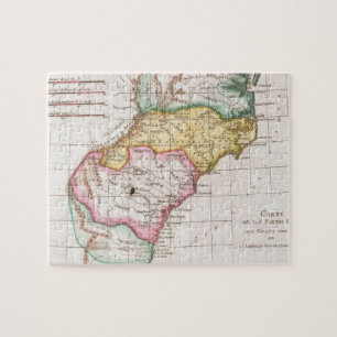 Puzzle Mapa de las Carolinas (1780)