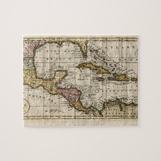 Puzzle Mapa de las Indias Occidentales de 1790 de Dilly y (Horizontal)