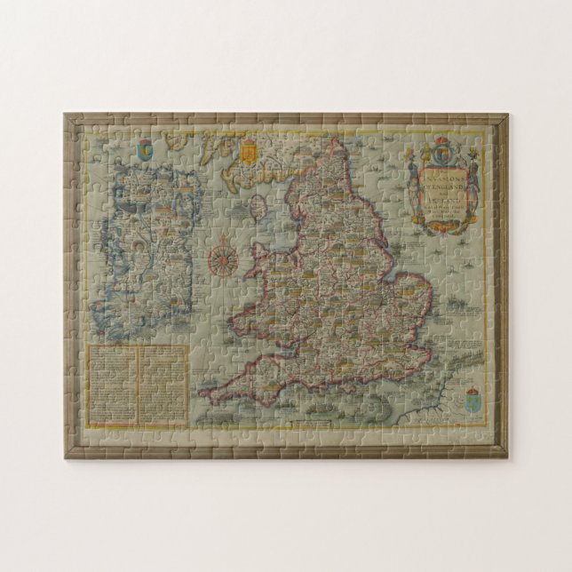Puzzle Mapa de las invasiones de Inglaterra y de Irlanda (Horizontal)