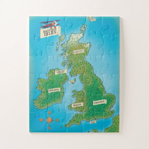 Puzzle Mapa de las Islas Británicas