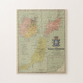 Puzzle Mapa de las Islas Canarias Vintage (1922)
