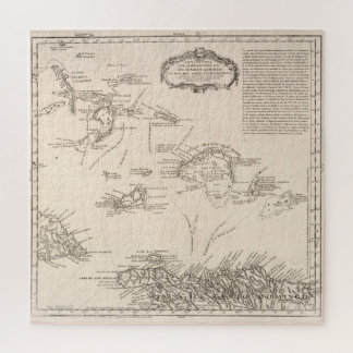 Puzzle Mapa de las Islas Turcas y Caicos (1782)