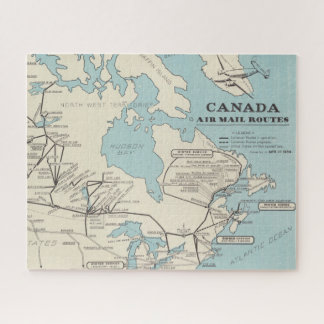 Puzzle Mapa de las rutas de correo aéreo de Canadá