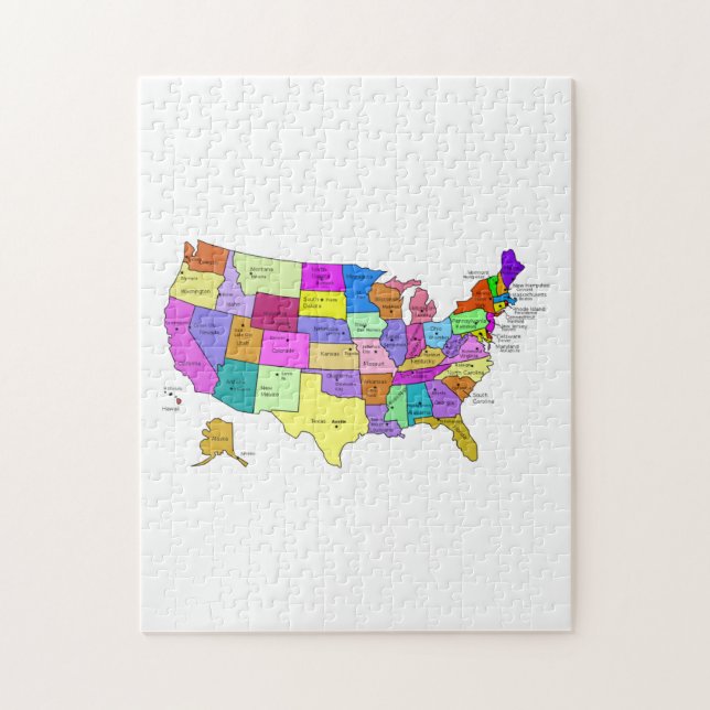 Puzzle Mapa de los Estados Unidos (Vertical)