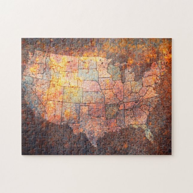 Puzzle Mapa de los Estados Unidos de América (Horizontal)