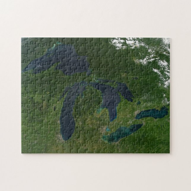 Puzzle Mapa de los Grandes Lagos. (Horizontal)